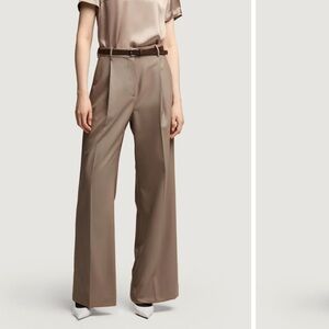 Argent Single Pleat Trousers - taupe size 4